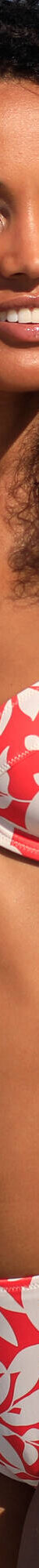 Bas de maillot de bain forme midi imprimé Linao (grenadine / écru) Bas de maillot de bain forme midi imprimé Linao (grenadine / écru)